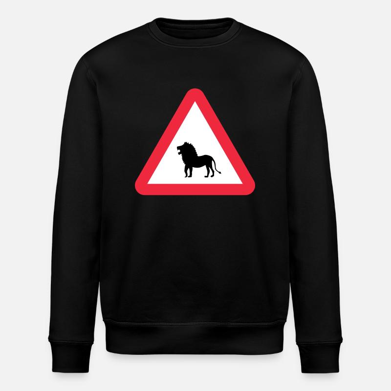 Attention Lion Avertissement - Sweat bio ROLLER Stanley/Stella Unisexe - noir