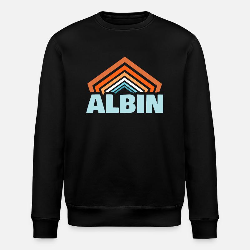 Vorname Albin - Stanley/Stella Unisex Bio-Sweatshirt ROLLER - Schwarz