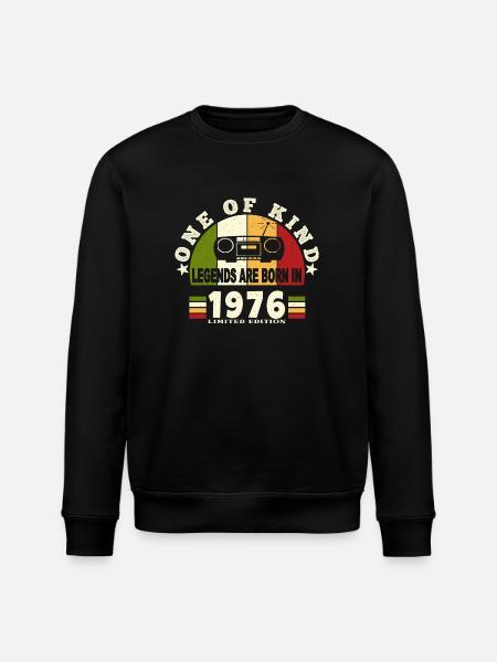 1976 Birth of legend 1976 born in 1976 birthday - Stanley/Stella ROLLER Unisex Organic Sweatshirt - black