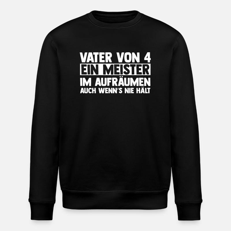 Père de 4 enfants - Sweat bio ROLLER Stanley/Stella Unisexe - noir
