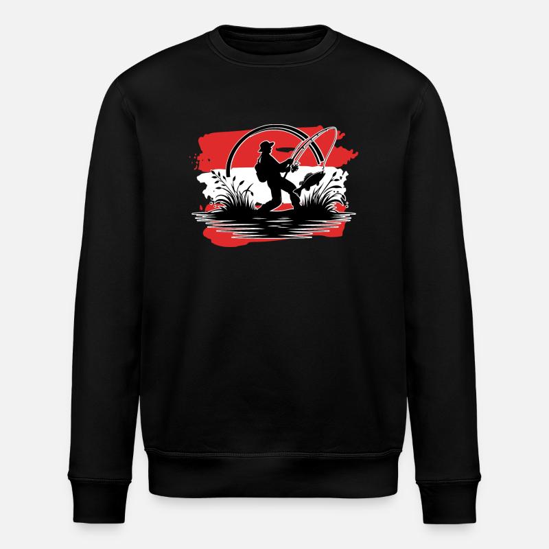 Drapeau autrichien pêcheur - Sweat bio ROLLER Stanley/Stella Unisexe - noir
