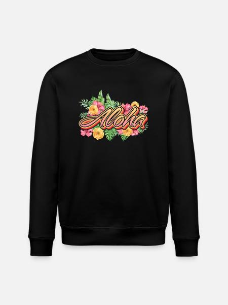 Aloha Holiday Hawaii Gift - Stanley/Stella ROLLER Unisex Organic Sweatshirt - black