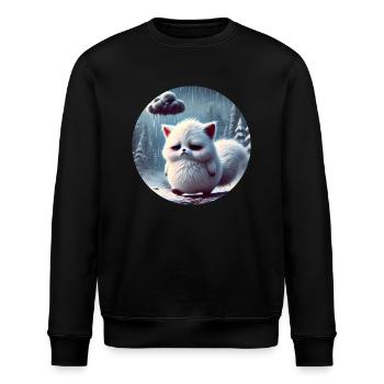 Sad Arctic Fox in the Freezing Rain - Stanley/Stella ROLLER Unisex Organic Sweatshirt - black - Front - Nik (191cm)