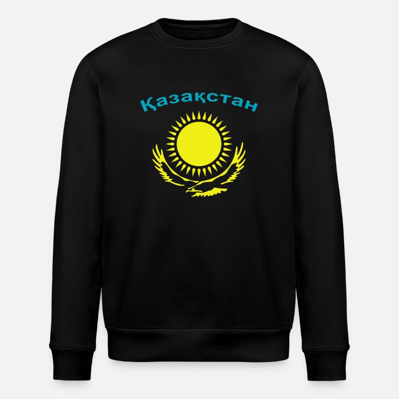 Kasachstan 2-farbig - Stanley/Stella Unisex Bio-Sweatshirt ROLLER - Schwarz