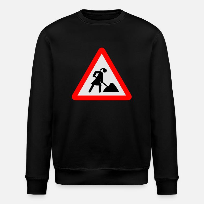 Woman on Building Site - Stanley/Stella ROLLER Unisex Organic Sweatshirt - black