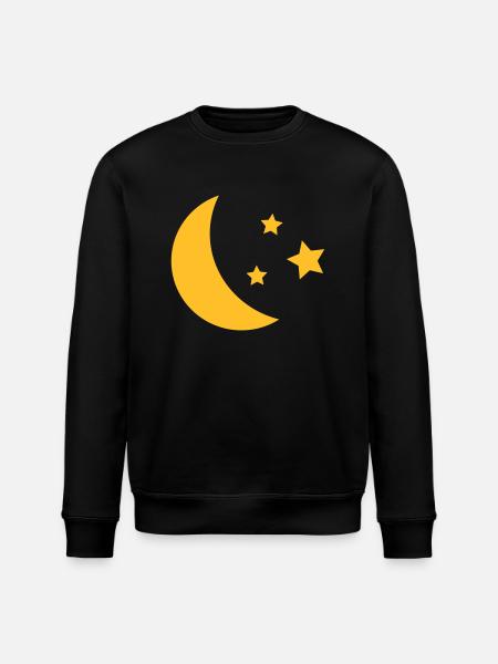 Mond und Sterne - Stanley/Stella Unisex Bio-Sweatshirt ROLLER - Schwarz