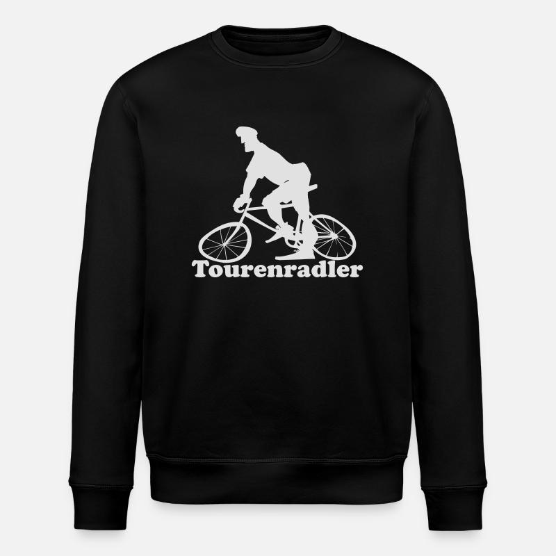 Tourenradler-weiß - Stanley/Stella Unisex Bio-Sweatshirt ROLLER - Schwarz
