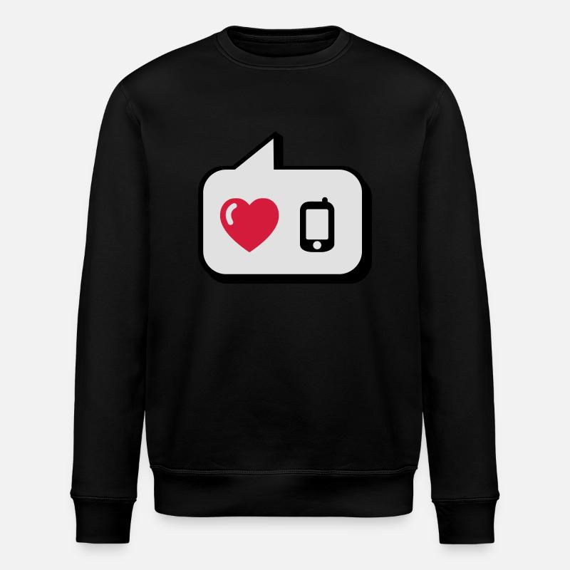Ballon j'aime le téléphone - Sweat bio ROLLER Stanley/Stella Unisexe - noir