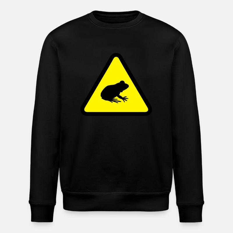 Attention Frog - Stanley/Stella Unisex Bio-Sweatshirt ROLLER - Schwarz