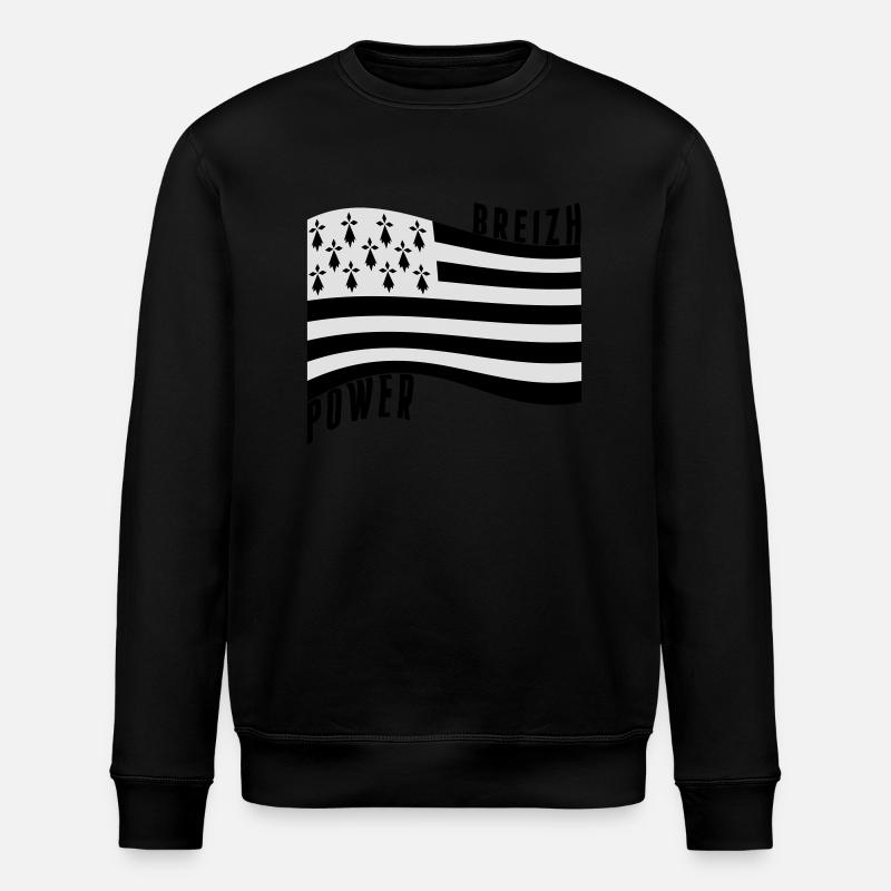 Drapeau Breizh Power - Sweat bio ROLLER Stanley/Stella Unisexe - noir