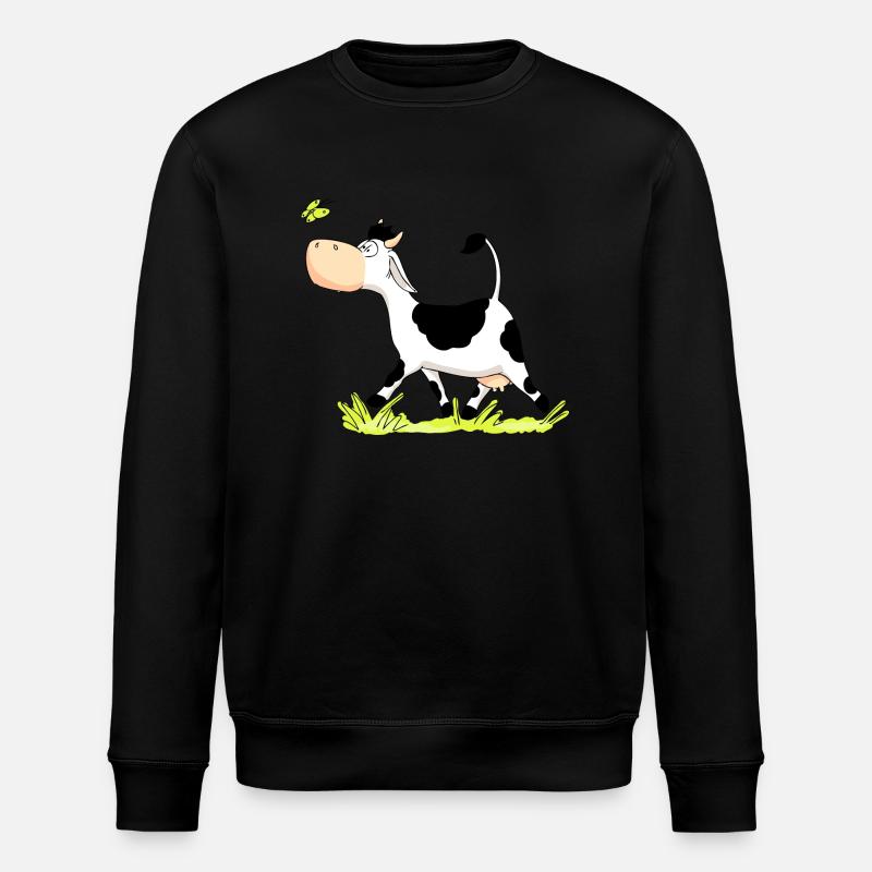 Cow chasing Butterfly - Sweat bio ROLLER Stanley/Stella Unisexe - noir
