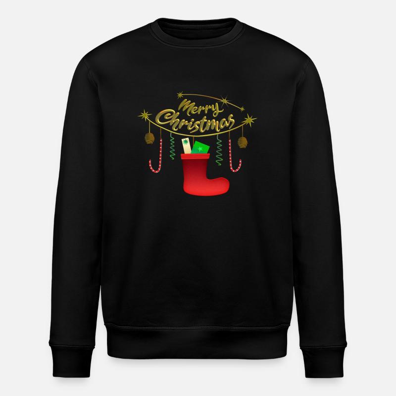 Merry Christmas - Stanley/Stella Unisex Bio-Sweatshirt ROLLER - Schwarz