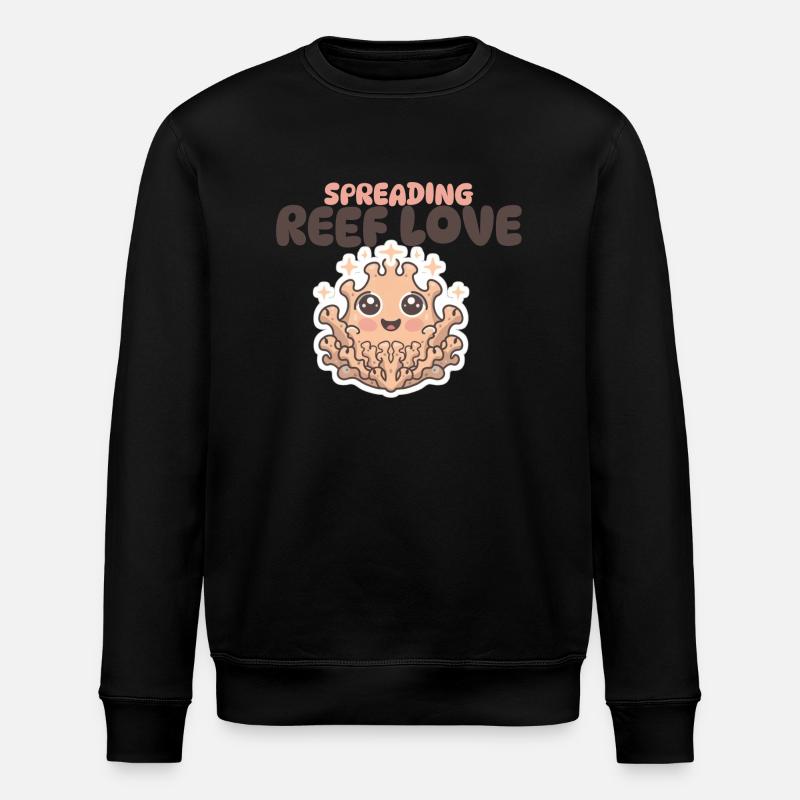 spreading reef love - Stanley/Stella ROLLER Unisex Organic Sweatshirt - black