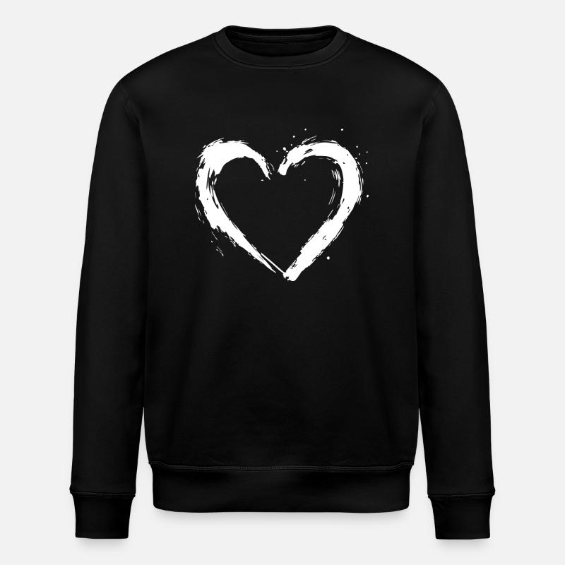 Heart icon - Stanley/Stella ROLLER Unisex Organic Sweatshirt - black