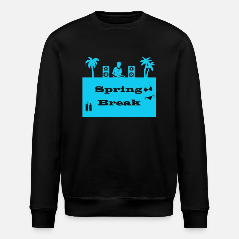 spring break bleu clair - Sweat bio ROLLER Stanley/Stella Unisexe - noir