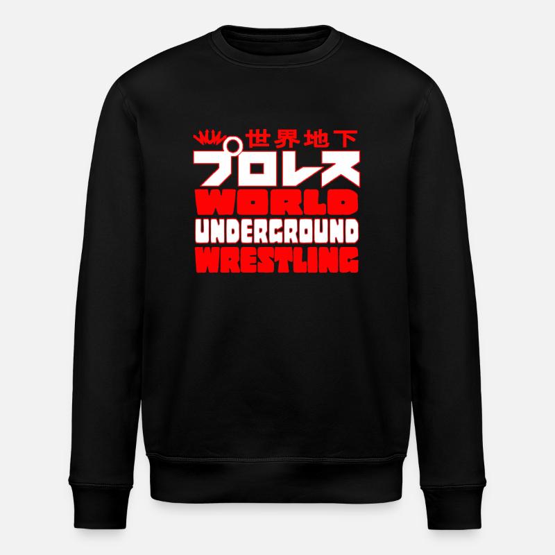 world underground wrestling - Stanley/Stella Unisex Bio-Sweatshirt ROLLER - Schwarz