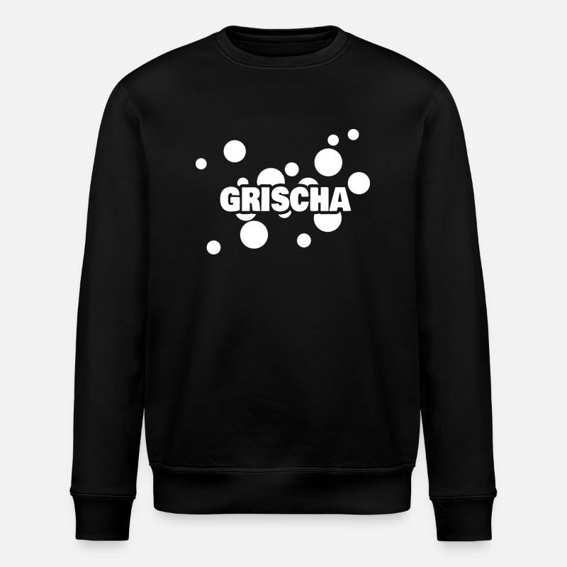 Prénom Grischa - Sweat bio ROLLER Stanley/Stella Unisexe - noir
