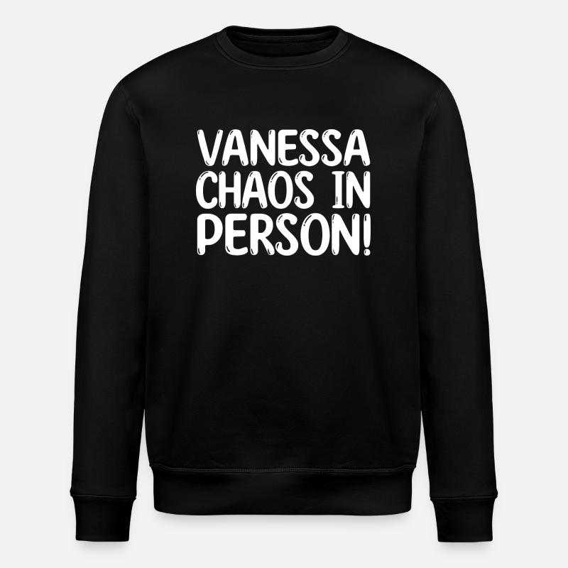 First name Vanessa - Stanley/Stella ROLLER Unisex Organic Sweatshirt - black