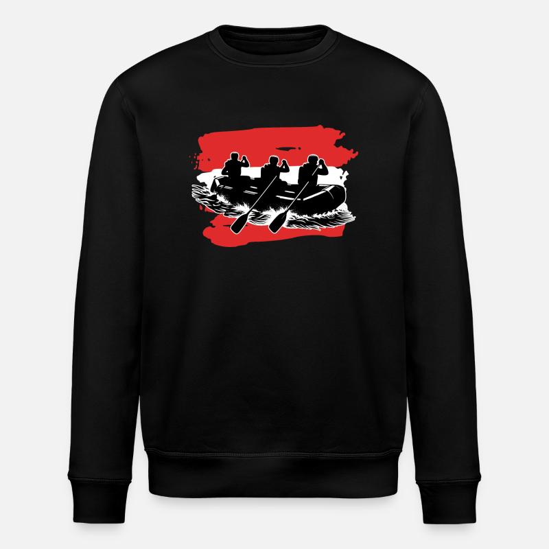 Austria Flag Rafting - Stanley/Stella ROLLER Unisex Organic Sweatshirt - black