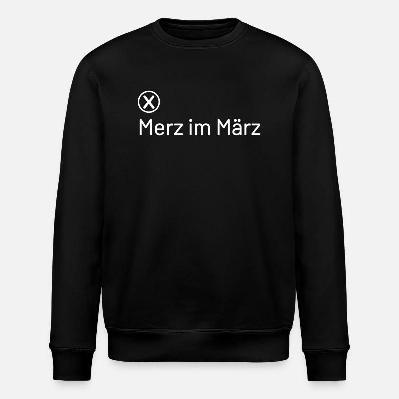Friedrich Merz im März - Stanley/Stella Unisex Bio-Sweatshirt ROLLER - Schwarz