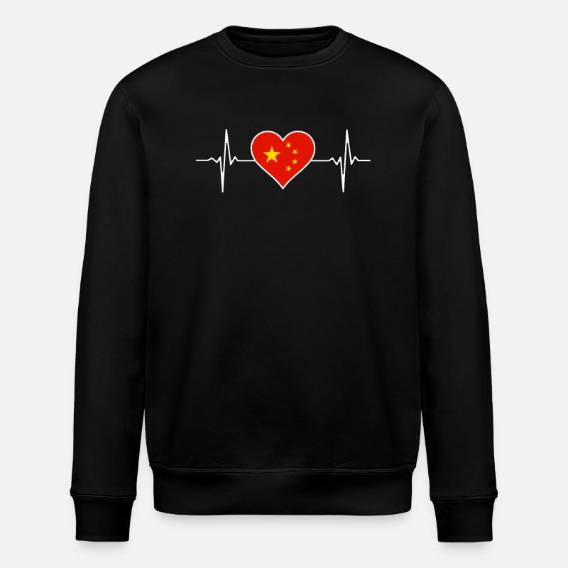 China Heartbeat - Stanley/Stella ROLLER Unisex Organic Sweatshirt - black