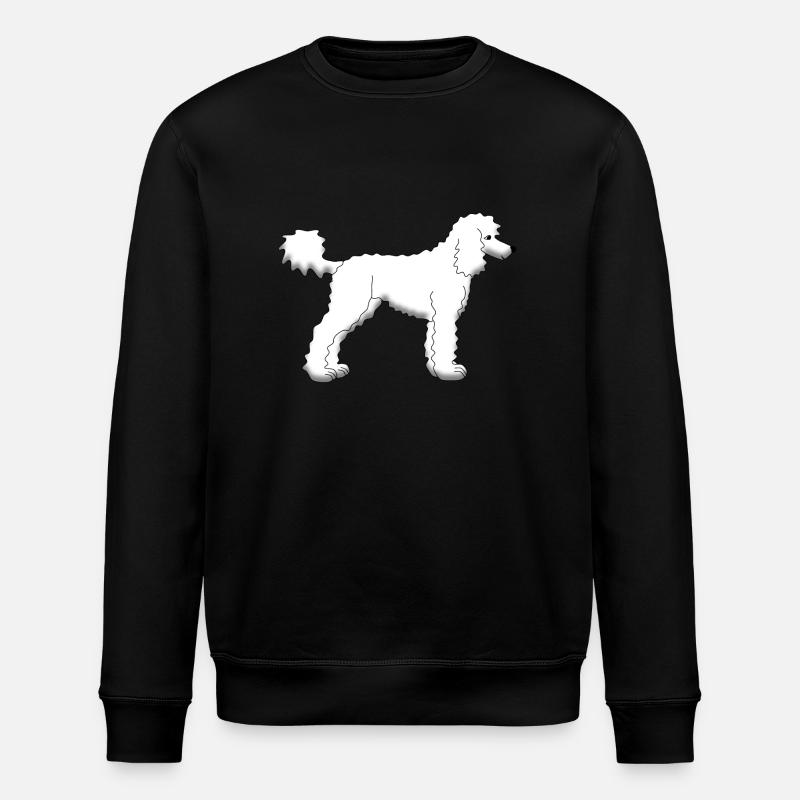 White poodle - Stanley/Stella ROLLER Unisex Organic Sweatshirt - black