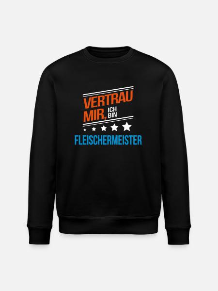 Fleischermeister Beruf Geschenk - Stanley/Stella Unisex Bio-Sweatshirt ROLLER - Schwarz