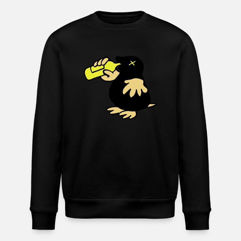 Mole Saufwurf - Stanley/Stella ROLLER Unisex Organic Sweatshirt - black