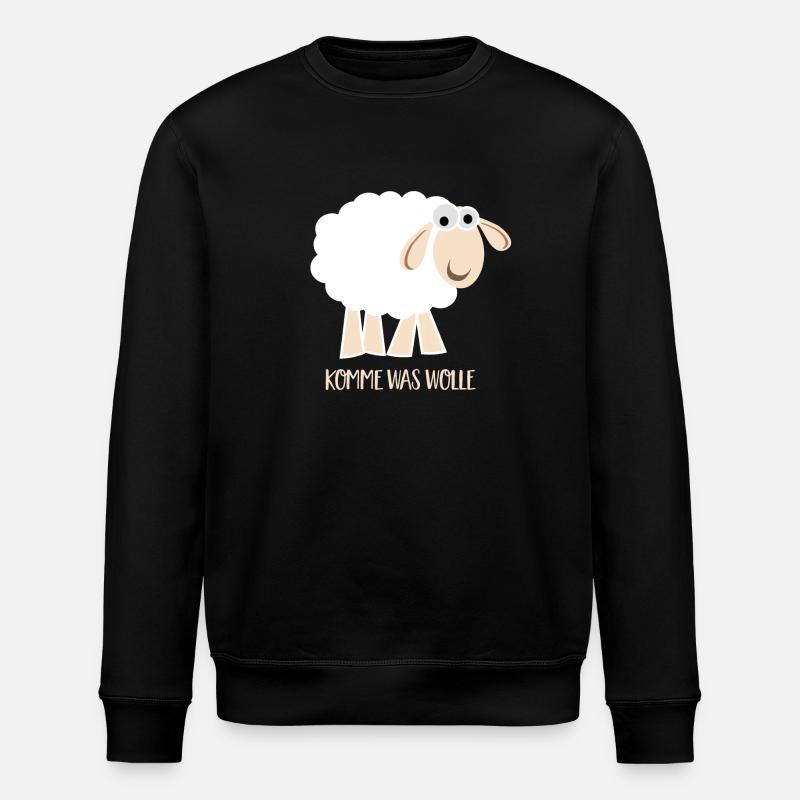 Come what wool - Stanley/Stella ROLLER Unisex Organic Sweatshirt - black