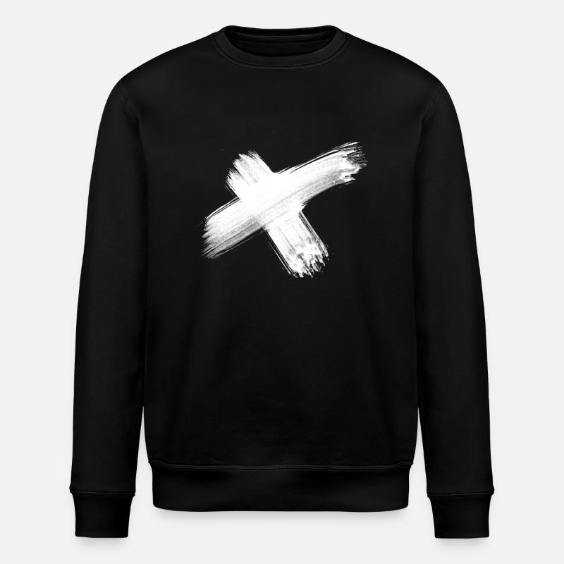 x white - Stanley/Stella ROLLER Unisex Organic Sweatshirt - black