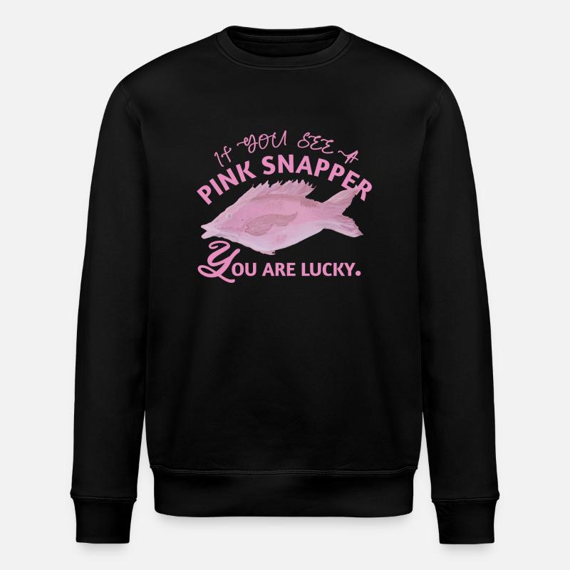 Snapper Fish - Fish Lover - Stanley/Stella ROLLER Unisex Organic Sweatshirt - black