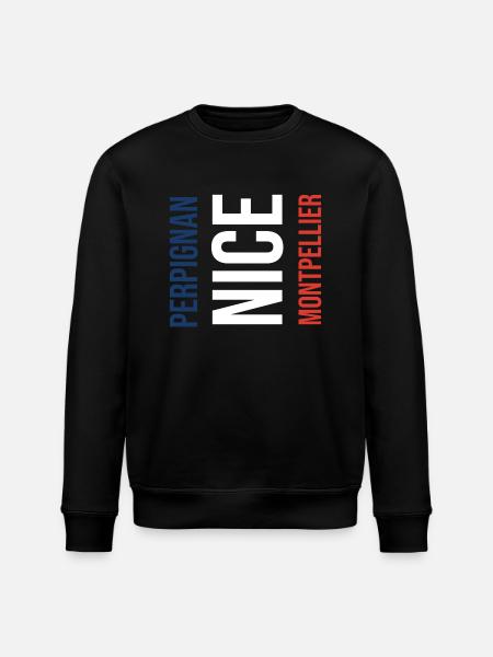 South of France Souvenir - Stanley/Stella ROLLER Unisex Organic Sweatshirt - black