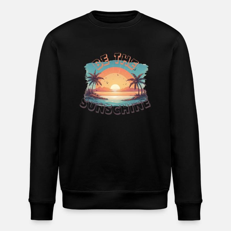BE THES UNSHINE - Stanley/Stella Unisex Bio-Sweatshirt ROLLER - Schwarz