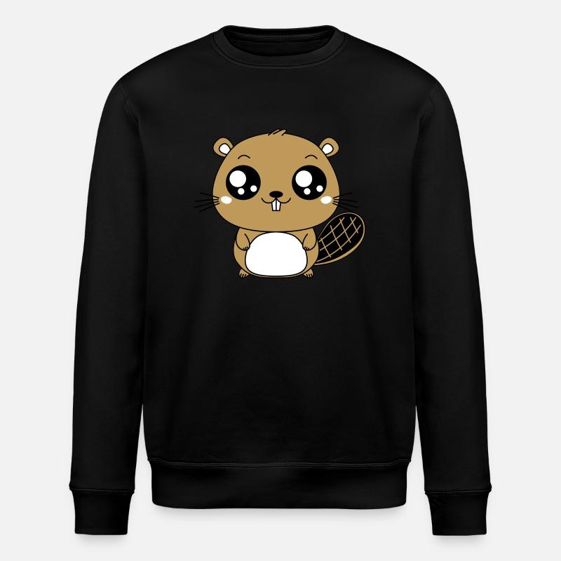 Castor mignon - Sweat bio ROLLER Stanley/Stella Unisexe - noir