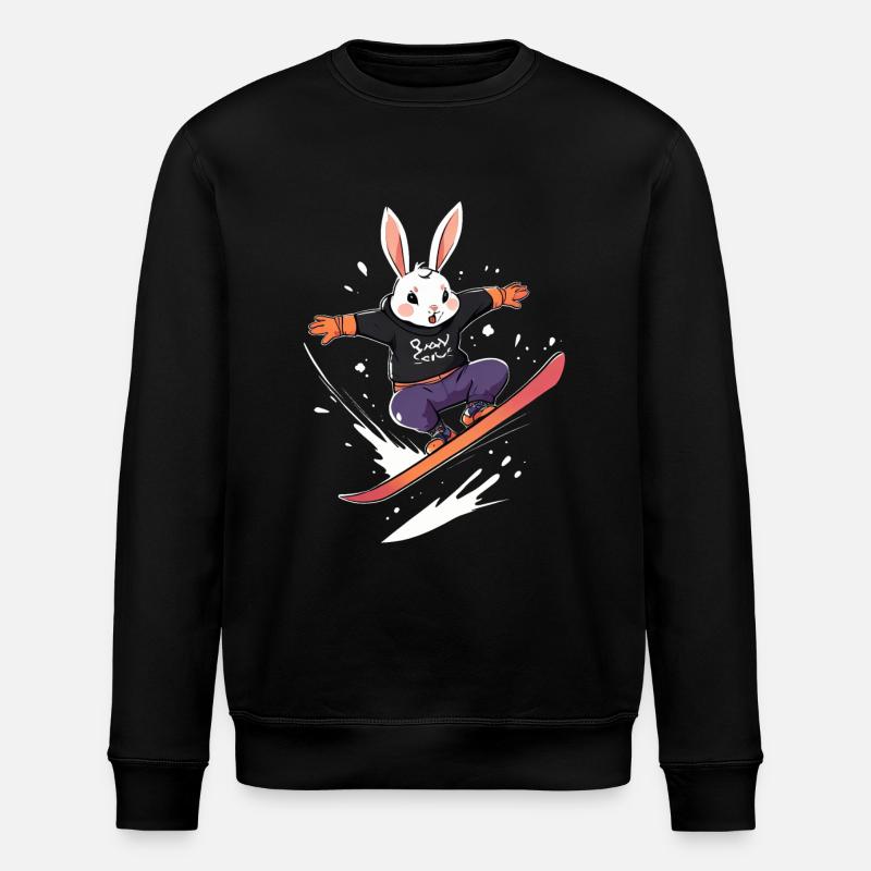 Snowboard Bunny - Stanley/Stella ROLLER Unisex Organic Sweatshirt - black