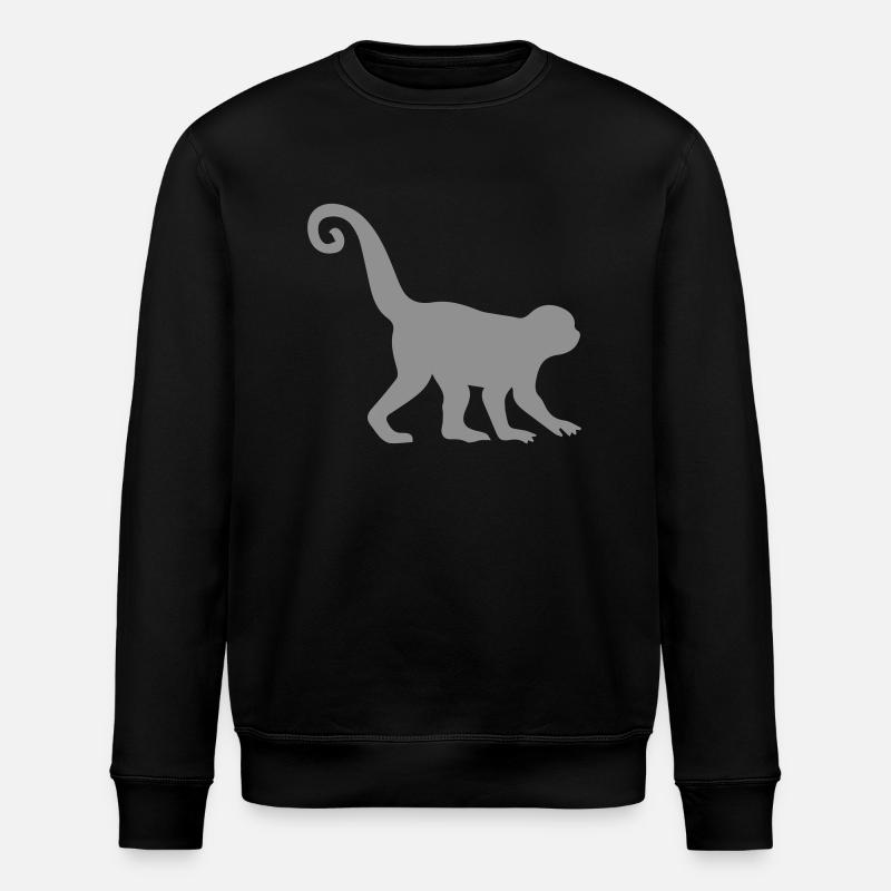 Silhouette de singe - Sweat bio ROLLER Stanley/Stella Unisexe - noir