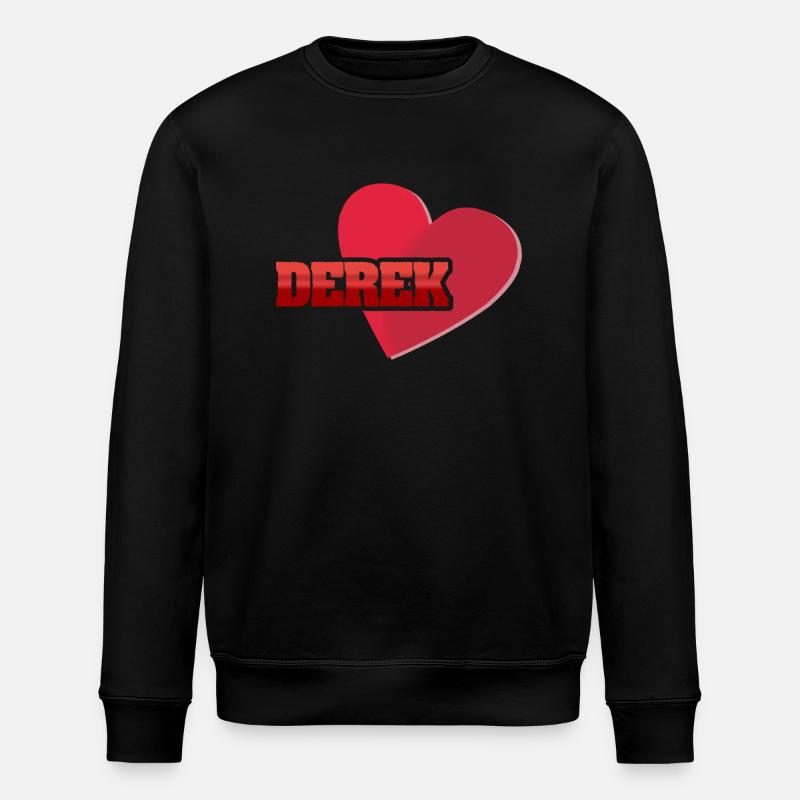 Derek als Vorname - Stanley/Stella Unisex Bio-Sweatshirt ROLLER - Schwarz