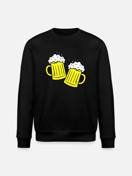 Toasting beer Drinking - Stanley/Stella ROLLER Unisex Organic Sweatshirt - black