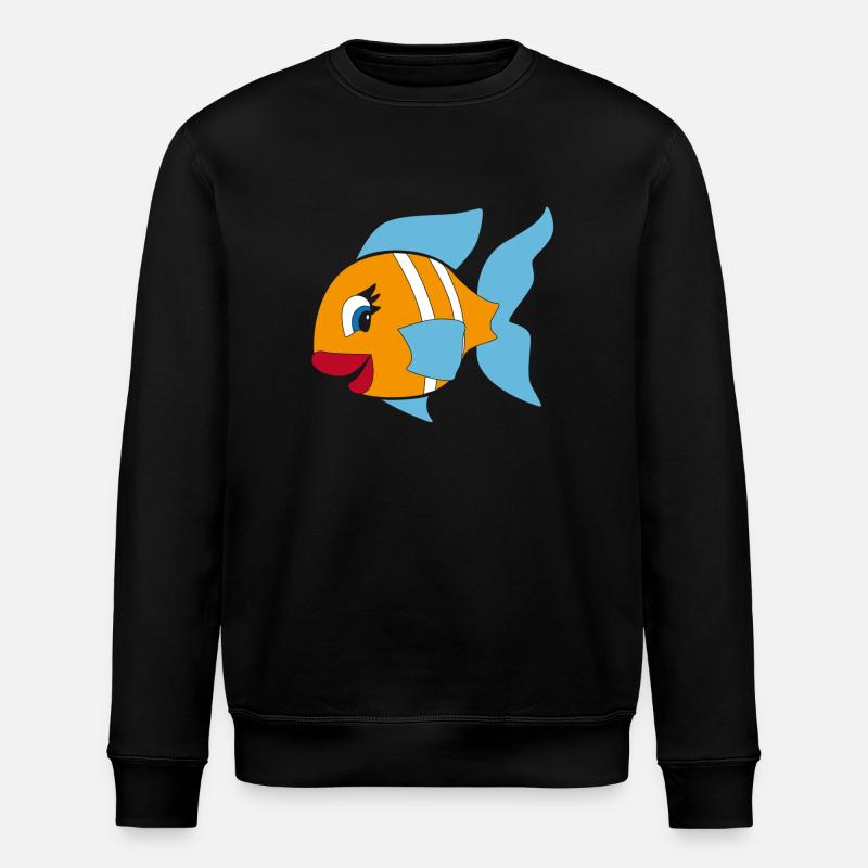 the fish - Stanley/Stella ROLLER Unisex Organic Sweatshirt - black