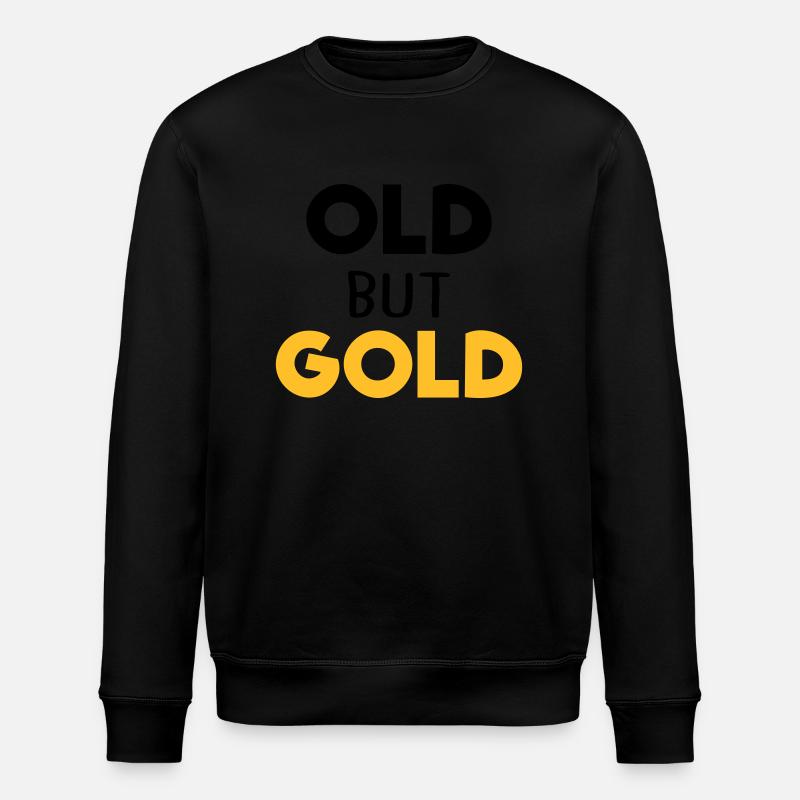 old but gold - Stanley/Stella ROLLER Unisex Organic Sweatshirt - black