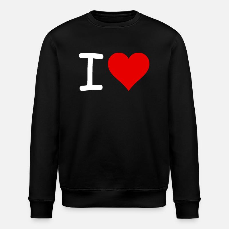 iheart_white - Stanley/Stella Unisex Bio-Sweatshirt ROLLER - Schwarz