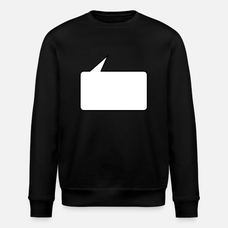 Sprechblase eckig klein 2c - Sweat bio ROLLER Stanley/Stella Unisexe - noir