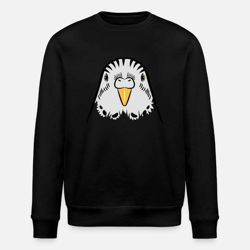 wellensittich head - Stanley/Stella ROLLER Unisex Organic Sweatshirt - black