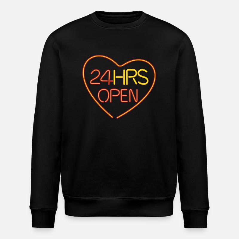 neon open heart - Sweat bio ROLLER Stanley/Stella Unisexe - noir