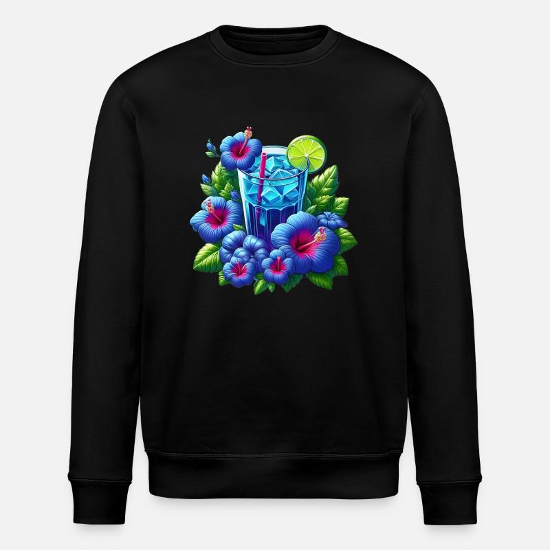 Thé bleu à l’hibiscus - Sweat bio ROLLER Stanley/Stella Unisexe - noir
