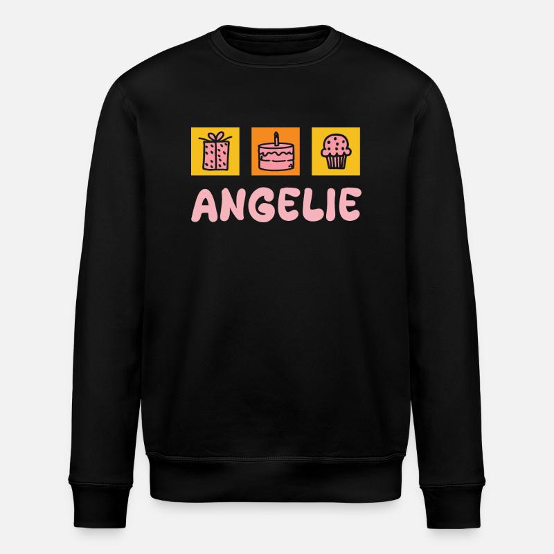 First name Angelie - Stanley/Stella ROLLER Unisex Organic Sweatshirt - black