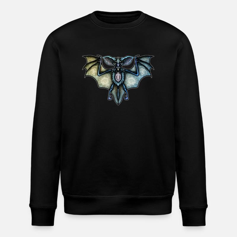 Fledermaus - Stanley/Stella Unisex Bio-Sweatshirt ROLLER - Schwarz
