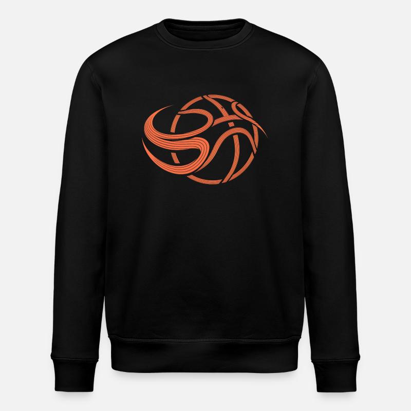 Ballon abstrait de basket-ball - Sweat bio ROLLER Stanley/Stella Unisexe - noir