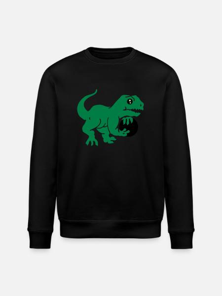 bowling dino (3c) - Stanley/Stella ROLLER Unisex Organic Sweatshirt - black