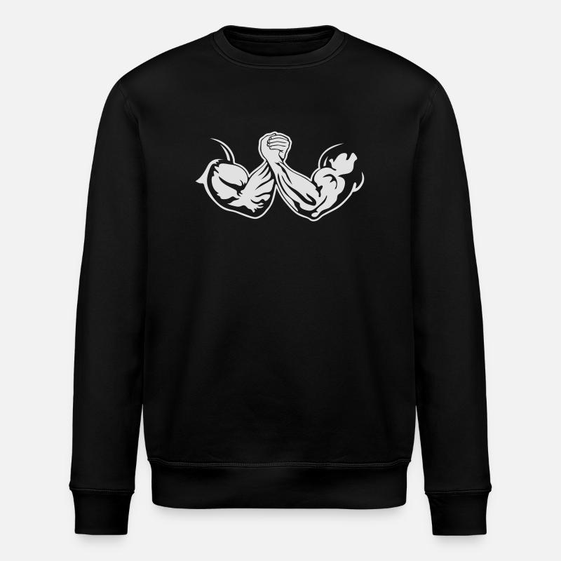 masterfitness_armdruecken - Stanley/Stella ROLLER Unisex Organic Sweatshirt - black
